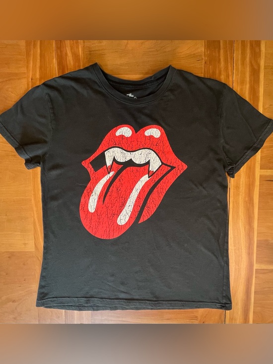 the Rolling Stones Other - Rolling Stones Vampire Fangs Tongue Logo Black Tee L